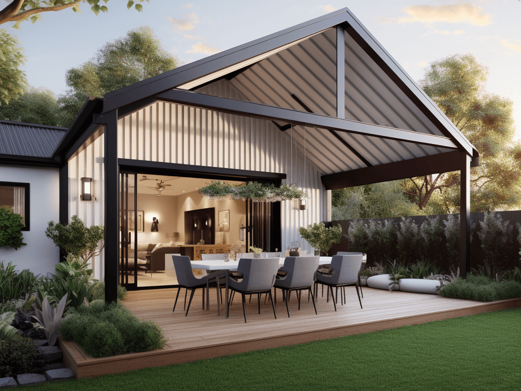 gable roof patio