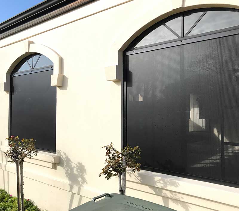 black security windows on perth home