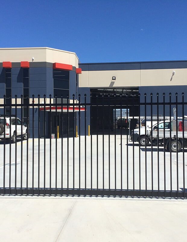 garrison fencing and automatic gate for commercial property